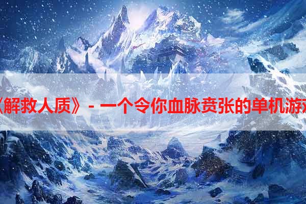 《解救人质》- 一个令你血脉贲张的单机游戏