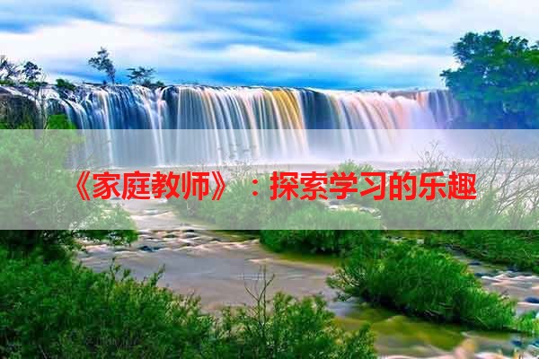 《家庭教师》：探索学习的乐趣