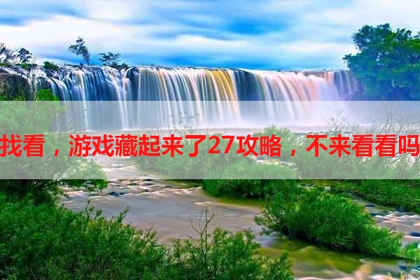 找找看，游戏藏起来了27攻略，不来看看吗？
