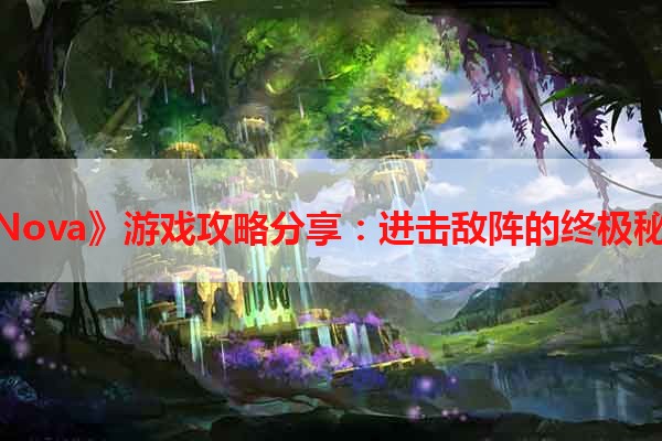 《Nova》游戏攻略分享：进击敌阵的终极秘籍