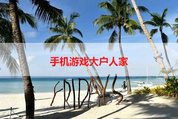 手机游戏大户人家